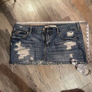 Hollister Blue Denim Mini Skirt